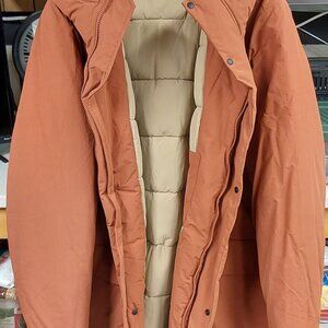 Men's Gap Orange Winter Puffer Coat with hood 3X